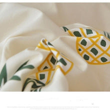 Load image into Gallery viewer, White Yellow Cartoon Pineapple Double Sided Pillow And Duvet Cover